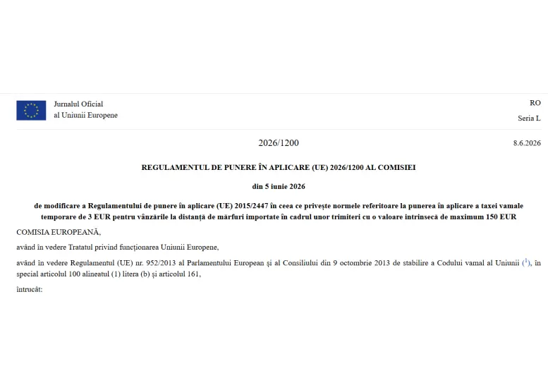 Comerțul electronic - Amendamentul CVU IA a fost publicat